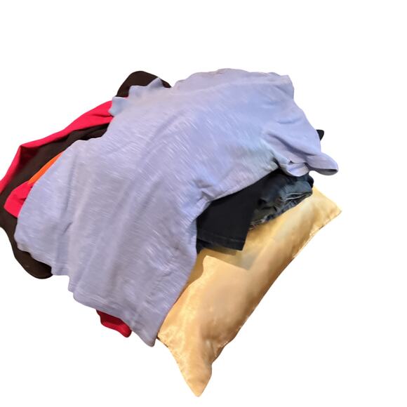 Kenzie Stripped Gray Black Assymetrical Hem Long Sleeve Top Size Small - Picture 6 of 8